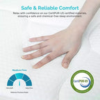 Matelas hybride blanc mi-ferme à ressorts ensachés, 30 cm, 1-2 personnes