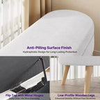 Banc de rangement ottoman beige/gris/blanc, couvercle rabattable, une place