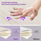 Banc de rangement ottoman beige/gris/blanc, couvercle rabattable, une place