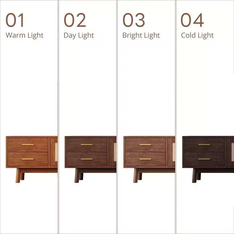 Meuble TV Mid-Century marron, 178 cm, convient aux téléviseurs jusqu'à 203 cm, assemblage par 1 personne