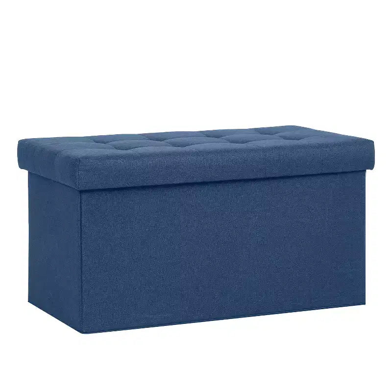 Banc de rangement pliant BestMassage de 76 cm, capacité de charge de 300 kg, tabouret repose-pieds rembourré pour salon, chambre, entrée